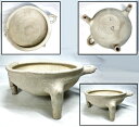【送料無料】古代イラン・白地三足鉢スーサ出土 土器 古美術古玩 骨董 古代ギリシャペルシャ (旧家蔵出し) 威龍彩雲