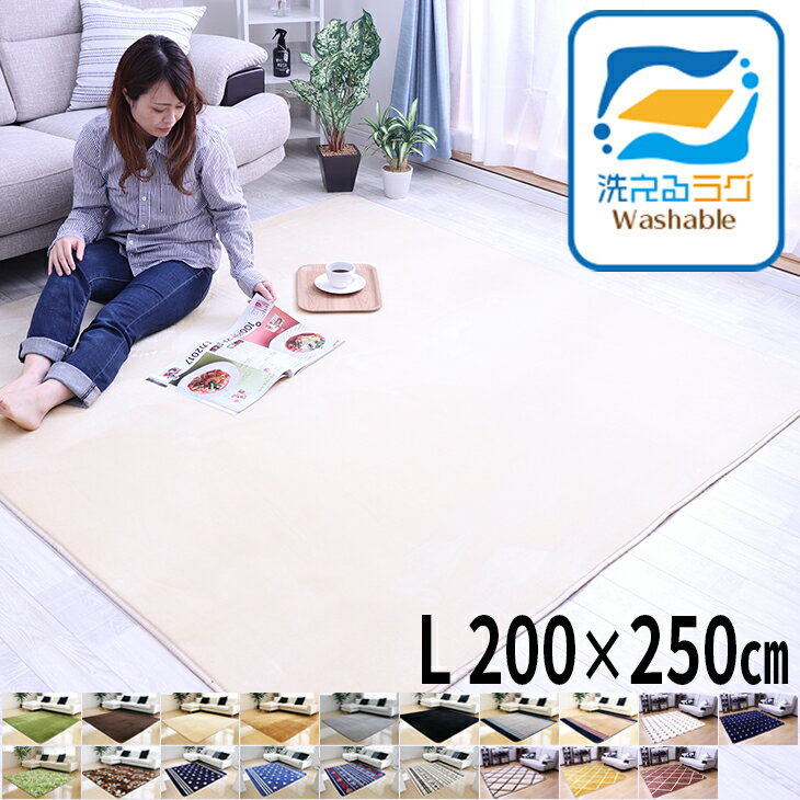 【緊急タイムセール　16日2時から17日9時まで なんと2,799円】ラグ 洗える 200×250CM ラグマット 滑り止め付 西海岸 絨毯　マット ラグカーペット　北欧 カーペット おしゃれ　ホットカーペット対応 洗えるラグ　ラグ 秋冬 秋用 冬用 増税