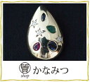 ネックレス k14 585(刻印) エメラルド サファイヤ ルビー ダイヤ ダイヤモンド マルチ 雫 星 ペンダントトップ 中古 激安