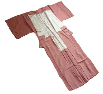 未使用着物色無地正絹ローズピンク中古着物リサイクル着物