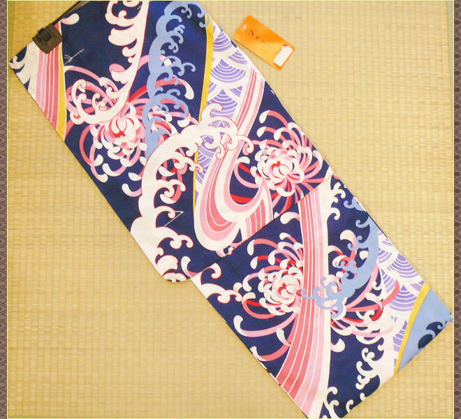 浴衣　新品　SALE　メルヘン　ファンシー　青