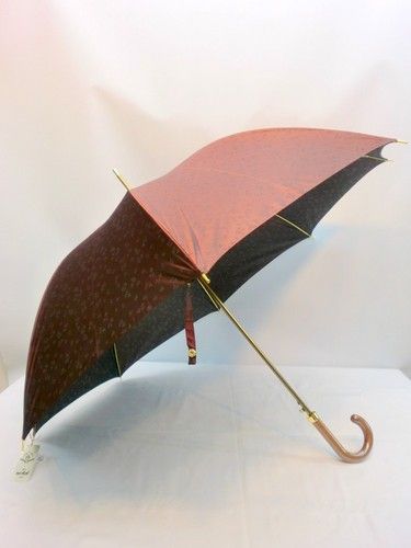雨傘・長傘-婦人先染小花ジャガード両面日本製ジャンプ雨傘