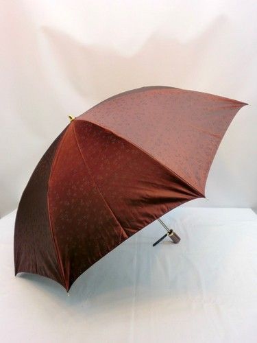 雨傘・折畳傘-婦人先染小花ジャガード両面日本製2段式折畳雨傘