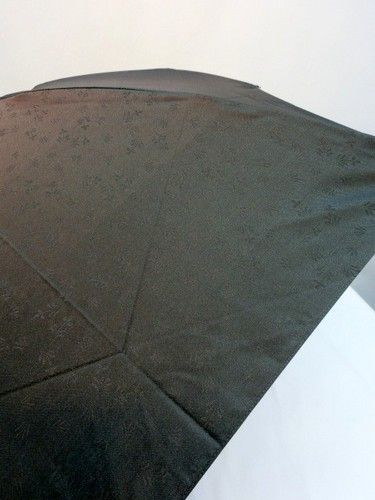雨傘・折畳傘-婦人甲州産小花ジャガード生地男女兼用日本製軽量ミニ折畳雨傘(日本製)