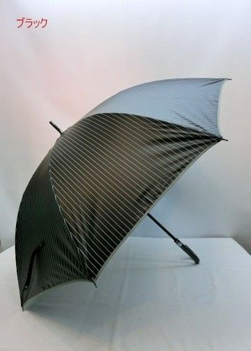 晴雨兼用・長傘−紳士UVカット99.9%ビッグサイズ超軽量ストライプ柄晴雨兼用長傘