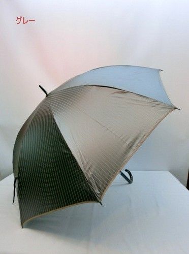 晴雨兼用・長傘−紳士UVカット99.9%ビッグサイズ超軽量ストライプ柄晴雨兼用長傘