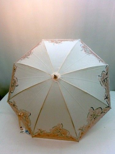 晴雨兼用・長傘−婦人UVカット晴雨兼用スライド式オーガンジー&スパンコール付傘
