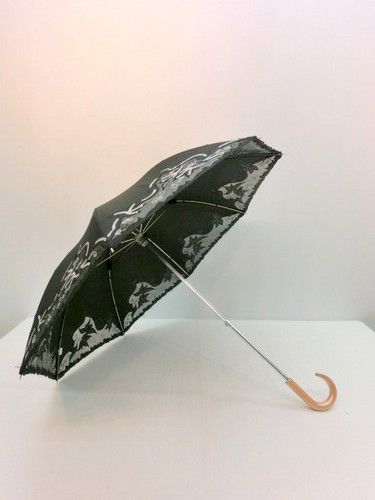 晴雨兼用・長傘−婦人UVカット晴雨兼用スライド式オーガンジー&スパンコール付傘
