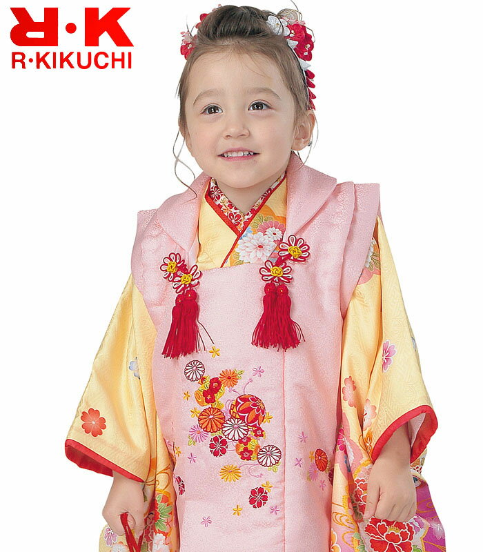 お正月 七五三 三歳 七五三 販売 送料無料 3才 Rk 着物 七五三 販売 着物 ひな祭り 女児 三才 3歳 女の子 被布セット Rk リョウコキクチ ブランド 3 年新作 販売 購入 Kidskimonoyuuka