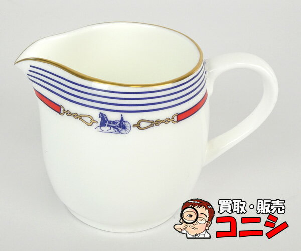 【神戸の質屋】【CELINE/セリーヌ】クリーマー ミルクポット 白 ホワイト 食器 ティー用品 陶磁器 ブランド 中古品【送料無料】h0500y-3