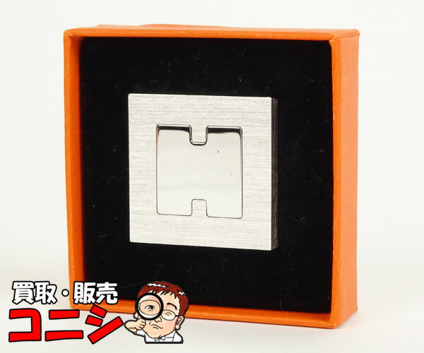 【神戸の質屋】【HERMES/エルメス】メモスタンド カードスタンド シルバーカラー インテリア ブランド小物【送料無料】h1182b