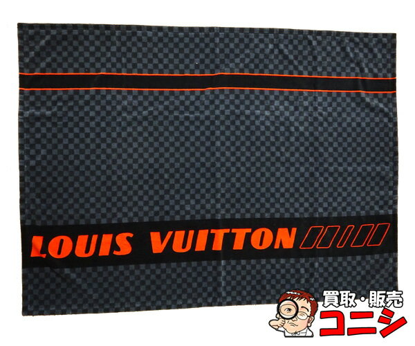 【神戸の質屋】【Louis Vuitton/ルイ・ヴィトン】ドラドゥバンダミエコバルトレース ブランケット M73393 コットン【送料無料】h1186b