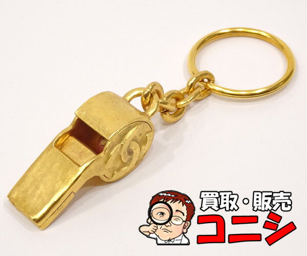【質コニシ】【CHANEL/シャネル】ホイッスル キーホルダー チャーム 95/P ゴールドカラー 箱付き 小物 雑貨【送料込み】k2770mのサムネイル