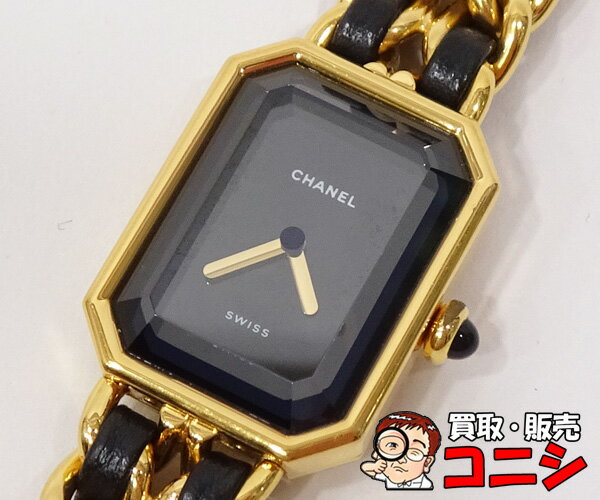 【質コニシ】【CHANEL/シャネル】プルミエール サイズXL 腕時計 クォーツ 黒 ブラック レディースウォッチ ラグジュアリー【送料込み】k2957y