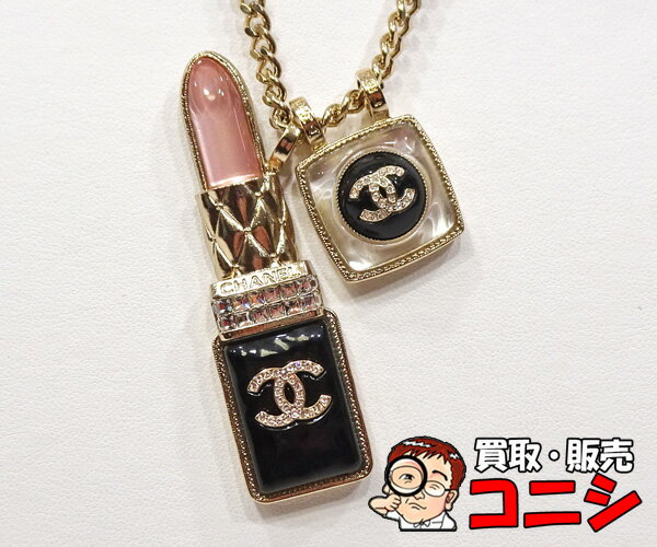 シャネル ネックレス（レディース） 【質コニシ】【CHANEL/シャネル】ネックレス ルージュモチーフ A22/C ゴールドカラー 口紅 レディース 箱付き【送料込み】k3282m