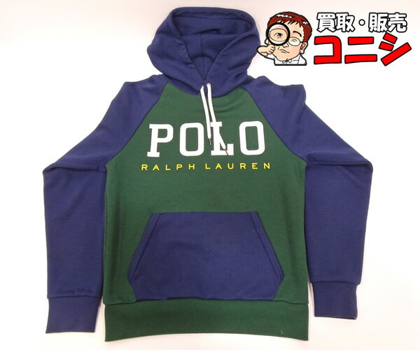 【質コニシ】【POLO RalphLauren/ポロ ラルフローレン】パーカー ネイビー×グリーン 紺 ナイロン サイ..