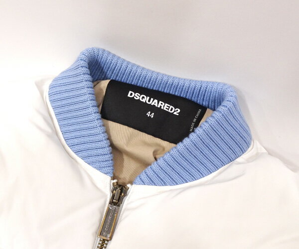 【質コニシ】【Dsquared2/ディースクエアード】ボンバージャケット ダウン サイズ44 ホワイト メンズ アウター【送料込み】l1615b