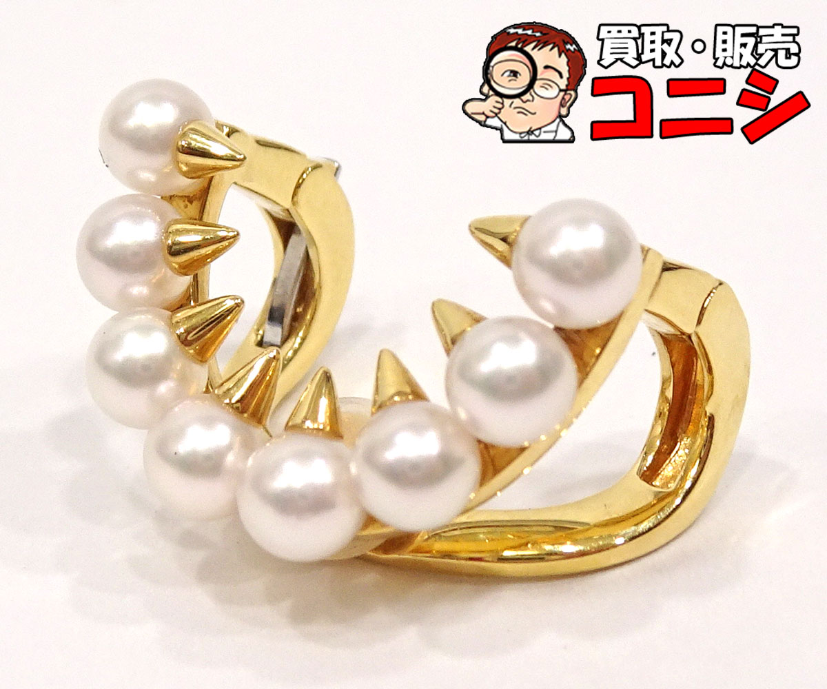 Rakuten - 【質コニシ】【TASAKI/タサキ】イヤーカフ デインジャープラス パール K18 イエローゴールド シングル 約4.55g【送料込み】m1003y