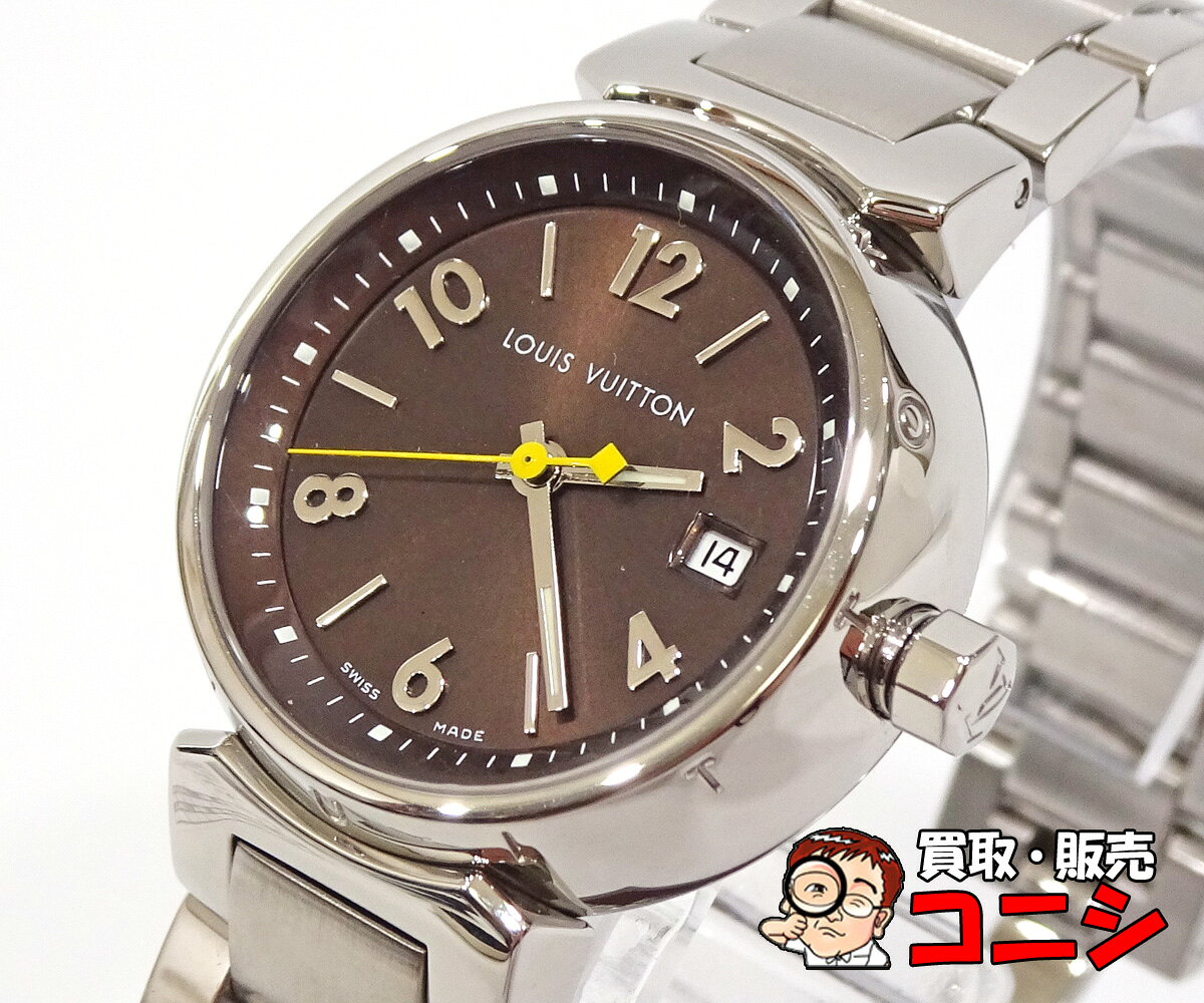 【質コニシ】【Louis Vuitton/ルイ・ヴィトン】タンブール Q1211 ブラウン SS ク ...