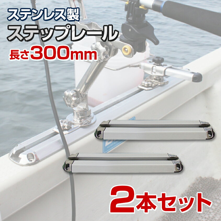 BMO japan ( ビーエムオージャパン ) ステップレール 300mm (2本セット) 船 ボート 船舶用 ロッドホルダー 置き竿 極み 魚探マウント コマセホルダー 取り付け用 20D0032