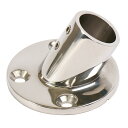 SUS316 ステンレス 25mm パイプ 支持 金具 60度 ステンレスパイプ 丸 ベース 船 オーニング ボート テント 日よけ 自作用 錆びにくい マリン...