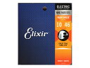 メーカー：Elixir 商品名：NANOWEB Coating Light エレキギター弦　ゲージ=10/13/17/26/36/46　材質=NANOWEB　1セット NANOWEBコーティングのエレキギター弦はサビや腐蝕を抑え新品時のトーンを長 く持続し、くっきりとした音色と滑らかな弾き心地を求めるプレイヤーに最適です。Elixir [エリクサー] NANOWEB Coating Light