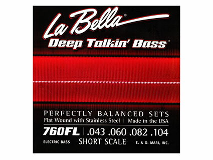 ショートスケール・フラットワウンド弦 La Bella 760FLS [送料無料!]