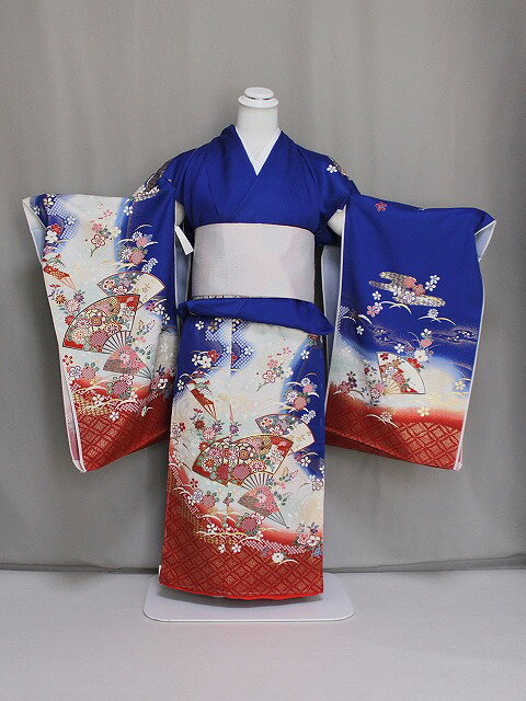 正絹四ッ身着物 H7030-04 送料無料 訳ありノ−クレ−ム 未仕立て仮絵羽の着物 七歳用七五三着物 手芸用にも