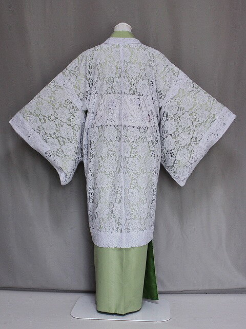 レ−ス羽織 H2500-06 送料無料 レ−ス長羽織 淡いパ−プルのうすい羽織 冷房対策に 和装 レース 羽織