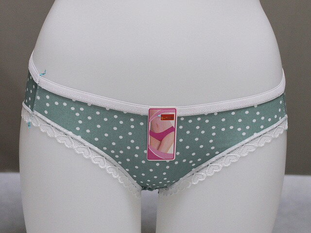 格安滑らかな手触りショーツ プリント柄がポイント まとめ買いのチャンス レース付きMサイズショーツ B187-04