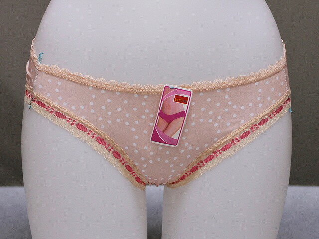 格安滑らかな手触りショーツ プリント柄がポイント まとめ買いのチャンス レース付きMサイズショーツ B187-08