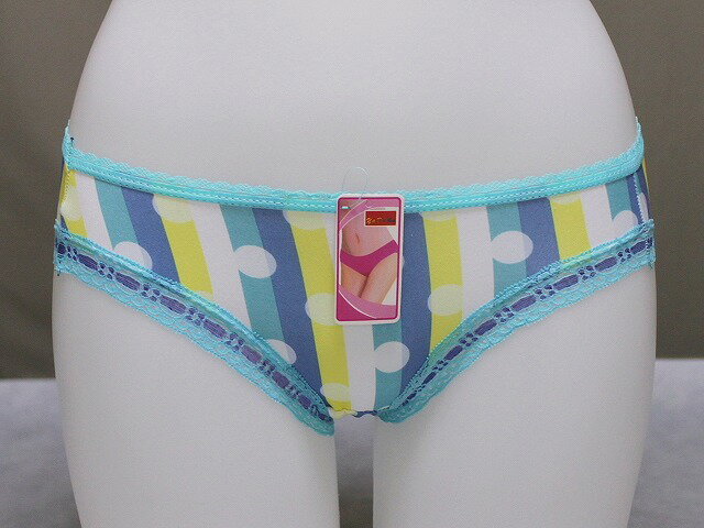 格安滑らかな手触りショーツ プリント柄がポイント まとめ買いのチャンス レース付きMサイズショーツ B187-09