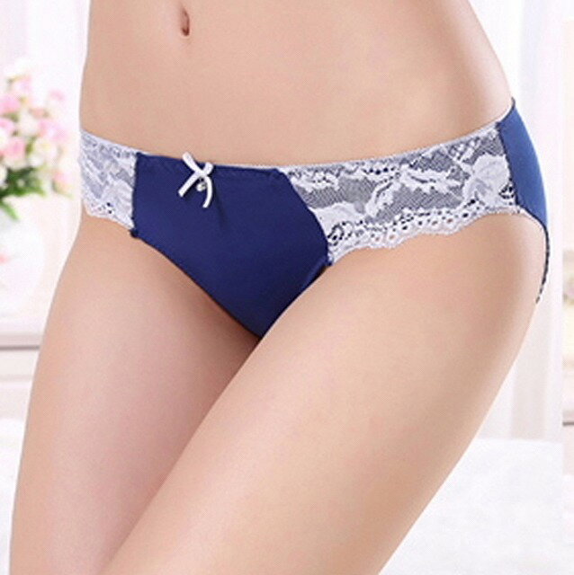 格安ショーツ まとめ買いのチャンス 伸縮性のあるレース付きショーツ メッシュ素材加工のあるショーツ B7040KM