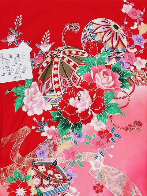 初着 新色・新柄です　女の子お宮参り用着物　正絹女児初着 送料無料 D7239-02