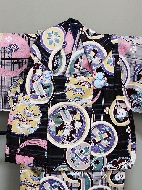 ★激安通販★一ッ身（男ベビー用）着物と被布のセット X5915-06