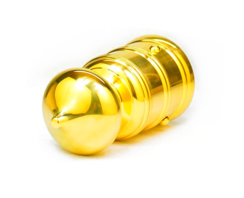 擬宝珠　金鍍金　4．5寸［建築金物］［社寺用品］