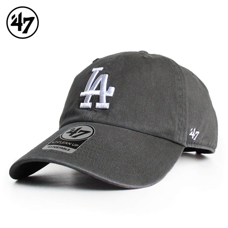 ’47 フォーティセブン FORTYSEVEN '47 CLEAN UP クリーンナップ キャップ 帽子 Dodgers ドジャース カラー：DARK GRAY ローキャップ アメカジ ファッション メンズ レディース MLB ぼうし ハット