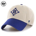 ’47 フォーティセブン FORTYSEVEN '47 CLEAN UP クリーンナップ キャップ 帽子 Dodgers ドジャース カラー：Natural × Royal ローキャップ アメカジ ファッション メンズ レディース MLB ぼうし ハット