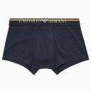 エンポリオアルマーニ:UNDERLINED LOGO ボクサーパンツ (マリーン)[ボクサーパンツ/ 男性下着/ メンズインナー/人気ブランド/おすすめギフト/...