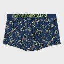 【ネコポス可:2点まで】エンポリオアルマーニ:ALL OVER EAGLE MICROFIBER ボクサーパンツ (インク/イーグル)[ボクサーパンツ/ 男性下...