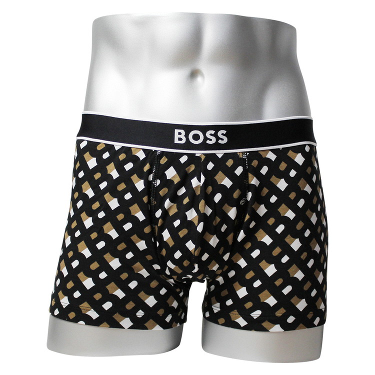 HUGO BOSS ヒューゴボス：24 PRINT ボクサーパンツ (ブラウン)[ボクサーパンツ/ 男性下着/ メンズインナー/人気ブランド/おすすめギフト/誕生日プレゼント/メンズファッション]