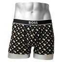 HUGO BOSS ヒューゴボス：24 PRINT ボクサーパンツ (ブラウン)[ボクサーパンツ/ 男性下着/ メンズインナー/人気ブランド/おすすめギフト/誕生日プレゼント/メンズファッション]