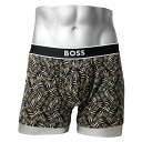 HUGO BOSS ヒューゴボス：24 PRINT ボクサーパンツ (ブラウン)[ボクサーパンツ/ 男性下着/ メンズインナー/人気ブランド/おすすめギフト/誕生日プレゼント/メンズファッション]