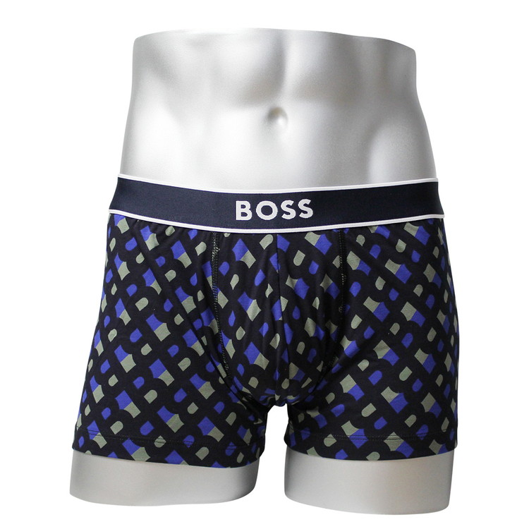 HUGO BOSS ヒューゴボス：24 PRINT ボクサーパンツ (ブルー)[ボクサーパンツ/ 男性下着/ メンズインナー/人気ブランド/おすすめギフト/誕生日プレゼント/メンズファッション]