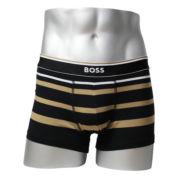 HUGO BOSS ヒューゴボス：STRIPE ボクサーパンツ (ブラウン)[ボクサーパンツ/ 男性下着/ メンズインナー/人気ブランド/おすすめギフト/誕生日プレゼント/メンズファッション]