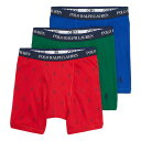 【ネコポス可:2点まで】ポロラルフローレン:CLASSIC FIT COTTON ボクサーブリーフ 3PK (RL2000レッド/ヴァーモントグリーン/ラグビー...