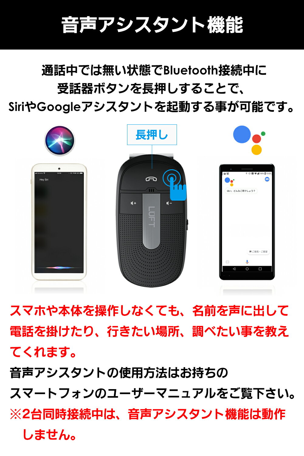 楽天市場 楽天ランキングno 1獲得 ハンズフリー Bluetooth 車載 通話専用カーキット スピーカ 車 ブルートゥース 通話 高音質 高性能 ワイヤレス マイク スマホ ノイズ ワイヤレスイヤホン スピーカーフォン Luft