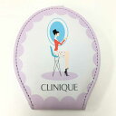 クリニーク CLINIQUE コンパクトミラー 鏡 パープル【中古】【新品同様】【美品】