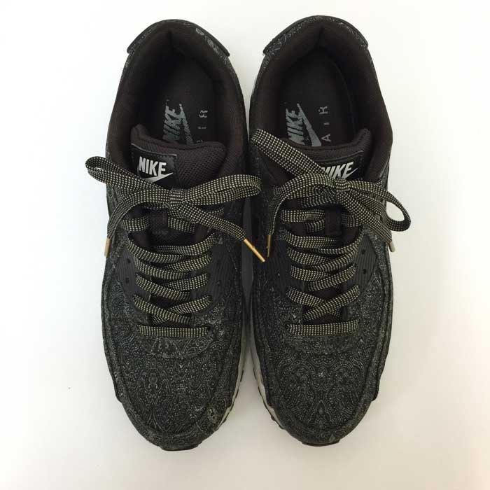 ナイキ NIKE エアマックス ルナプレミアム AIR MAX LUNAR90 PRM QS スニーカー 27cm 705068 201 ベルベットブラウン ペイズリー柄【中古】
