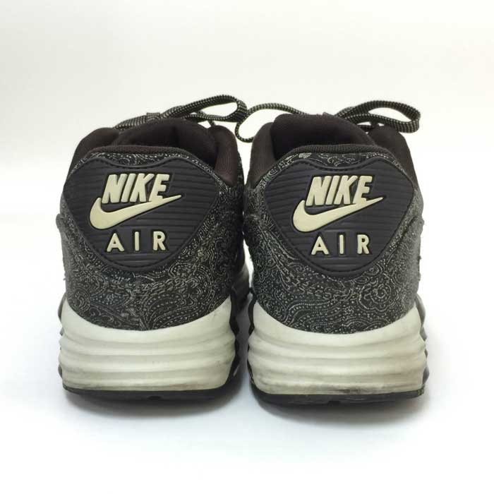 ナイキ NIKE エアマックス ルナプレミアム AIR MAX LUNAR90 PRM QS スニーカー 27cm 705068 201 ベルベットブラウン ペイズリー柄【中古】